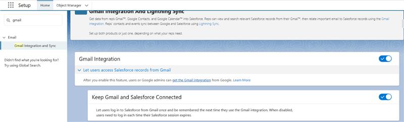 Salesforce with gmail